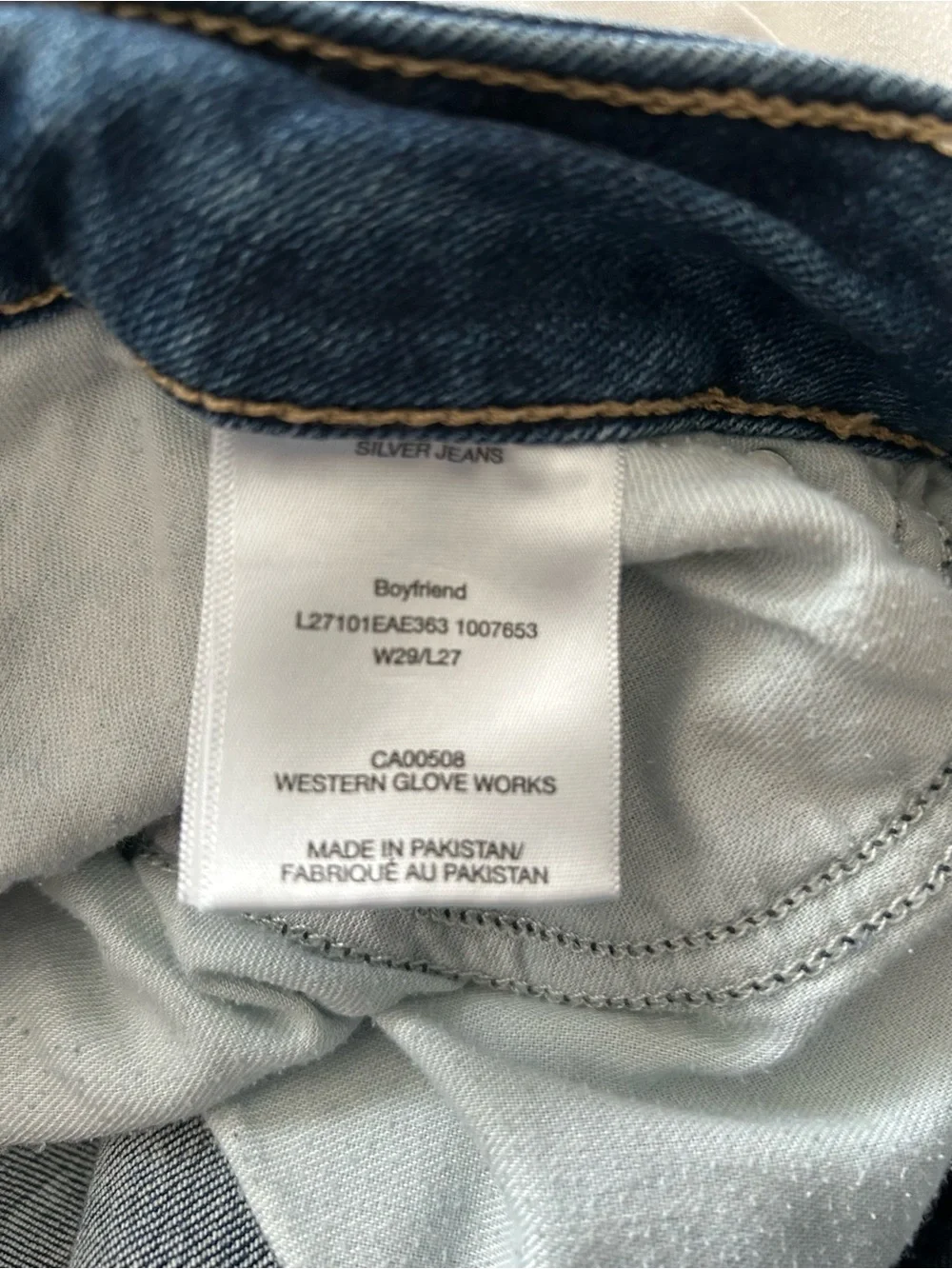 Women’s Silver boyfriend jeans